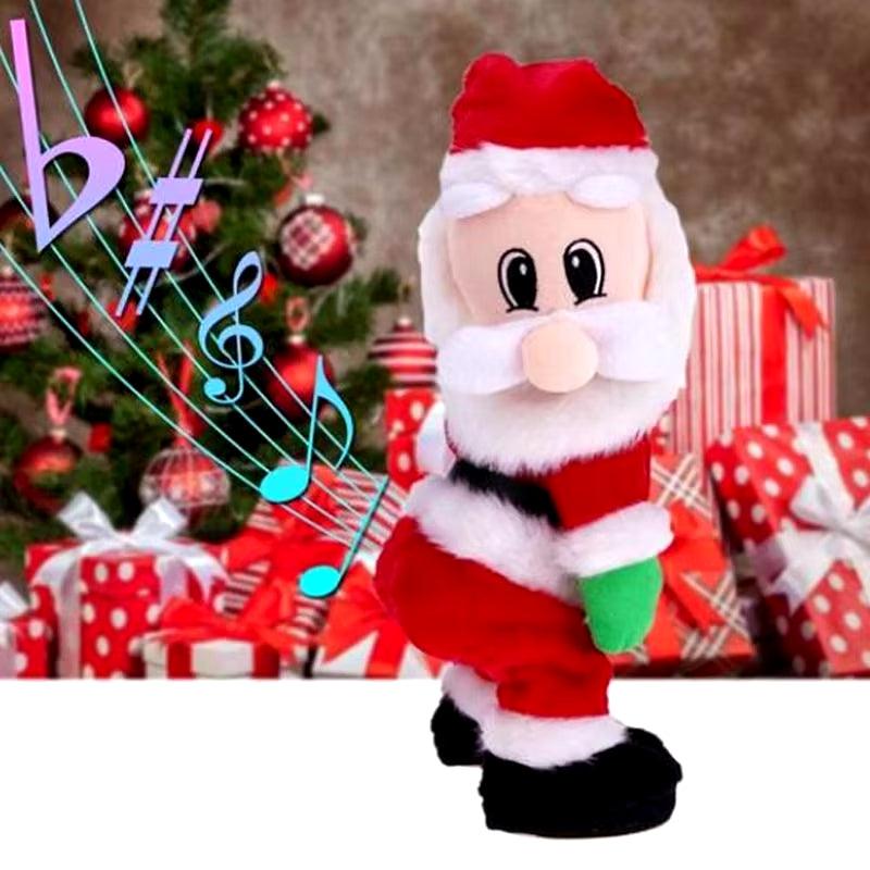 Dancing Santa Claus Musical Electric Twerk Singing Dancing Santa Clause Hip Shake Figure Twisted Hip Toys Xmas New Year Gift - CasaClick