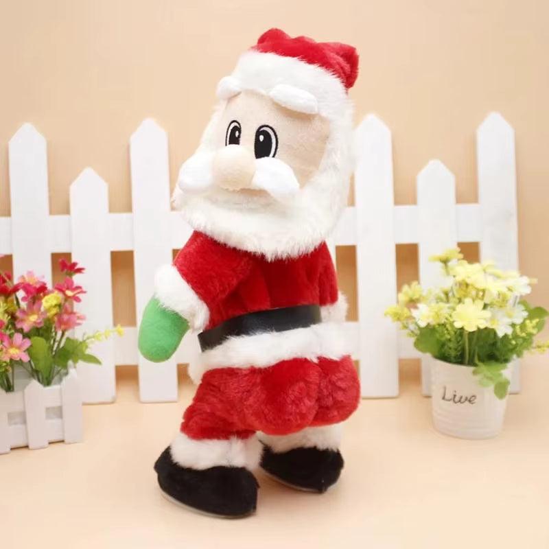 Dancing Santa Claus Musical Electric Twerk Singing Dancing Santa Clause Hip Shake Figure Twisted Hip Toys Xmas New Year Gift - CasaClick