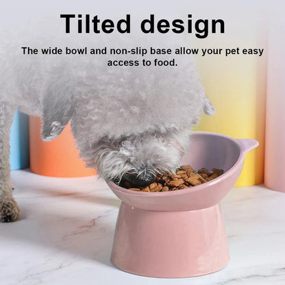 Tilted Cat Food Bowl - CasaClick