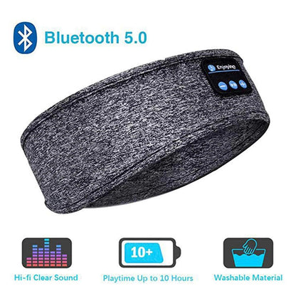 Bluetooth-Compatible Earphones Sports Sleeping Headband Elastic Wireless Headphones Music Eye Mask Wireless Eye Headset Headband - CasaClick