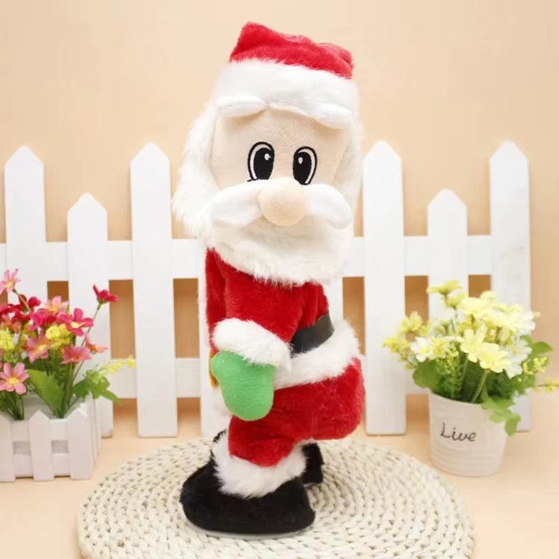 Dancing Santa Claus Musical Electric Twerk Singing Dancing Santa Clause Hip Shake Figure Twisted Hip Toys Xmas New Year Gift - CasaClick